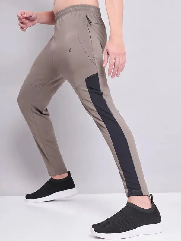 Men Colorblock Slim Fit Trackpants with TECHNO DRY