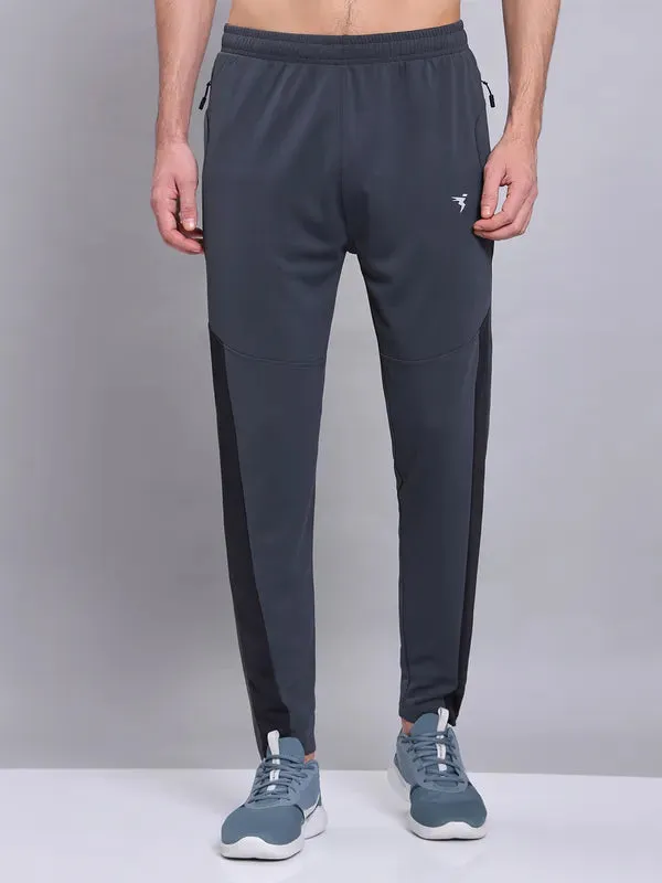 Men Colorblock Slim Fit Trackpants with TECHNO DRY