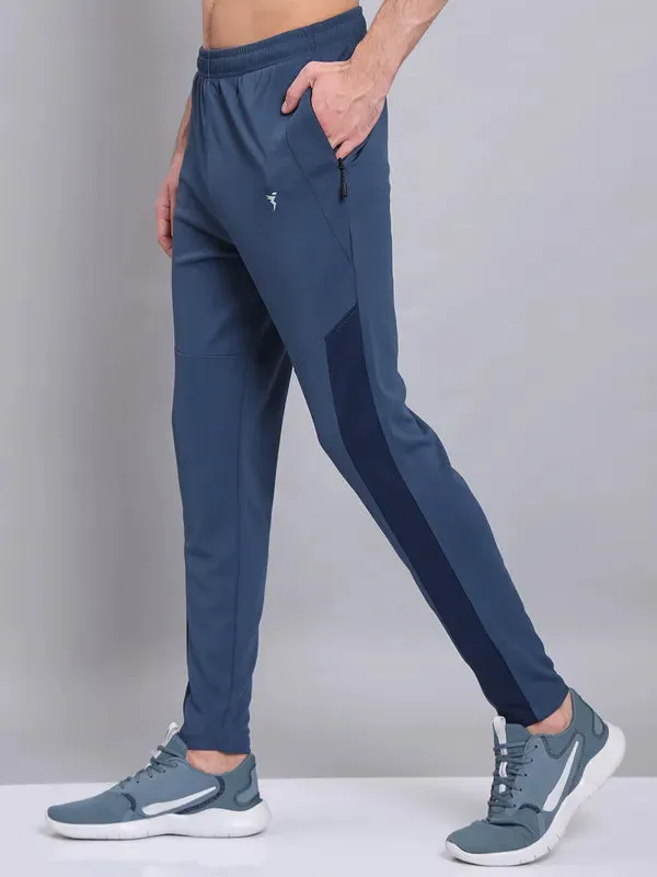 Men Colorblock Slim Fit Trackpants with TECHNO DRY