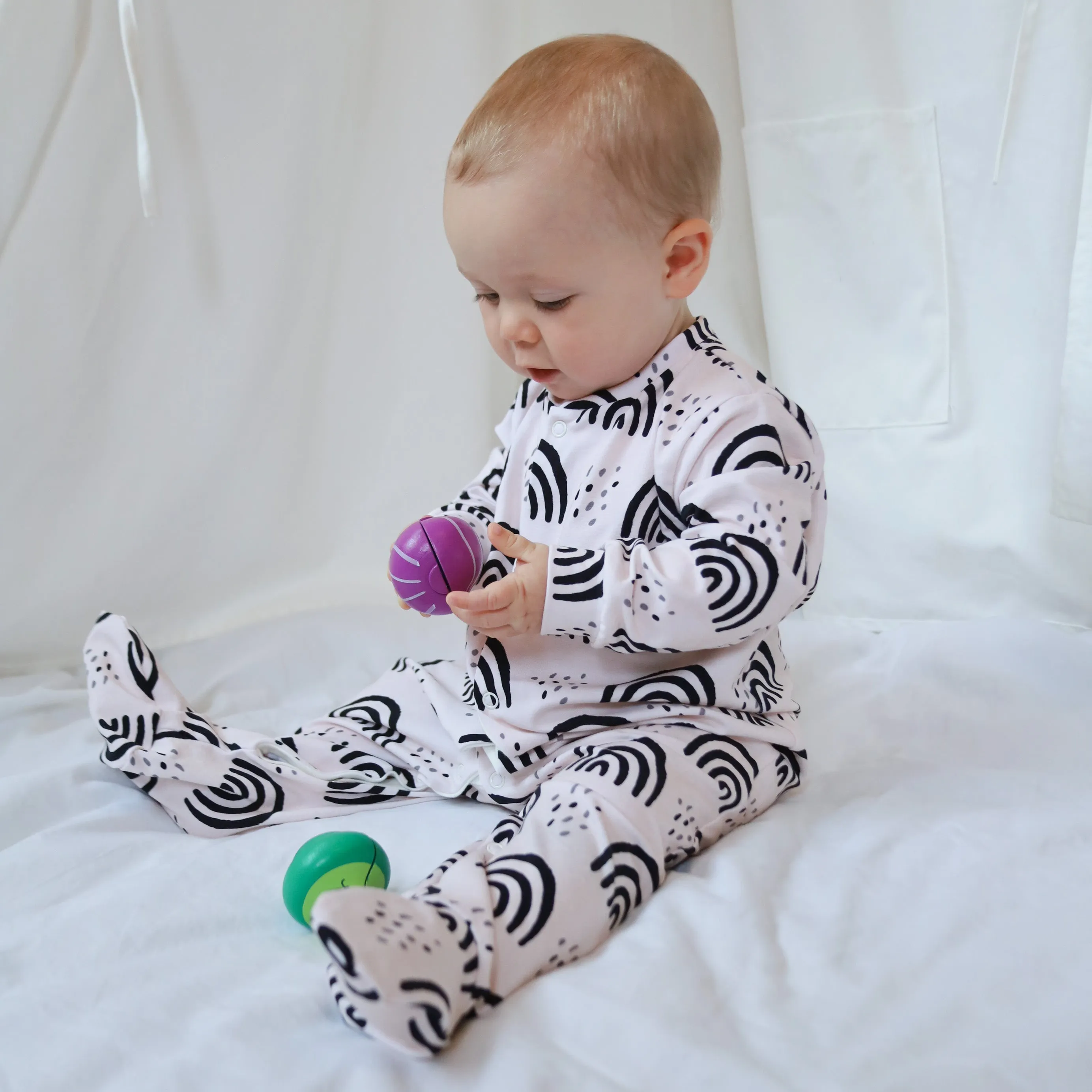 Milky Rainbow cotton sleepsuit