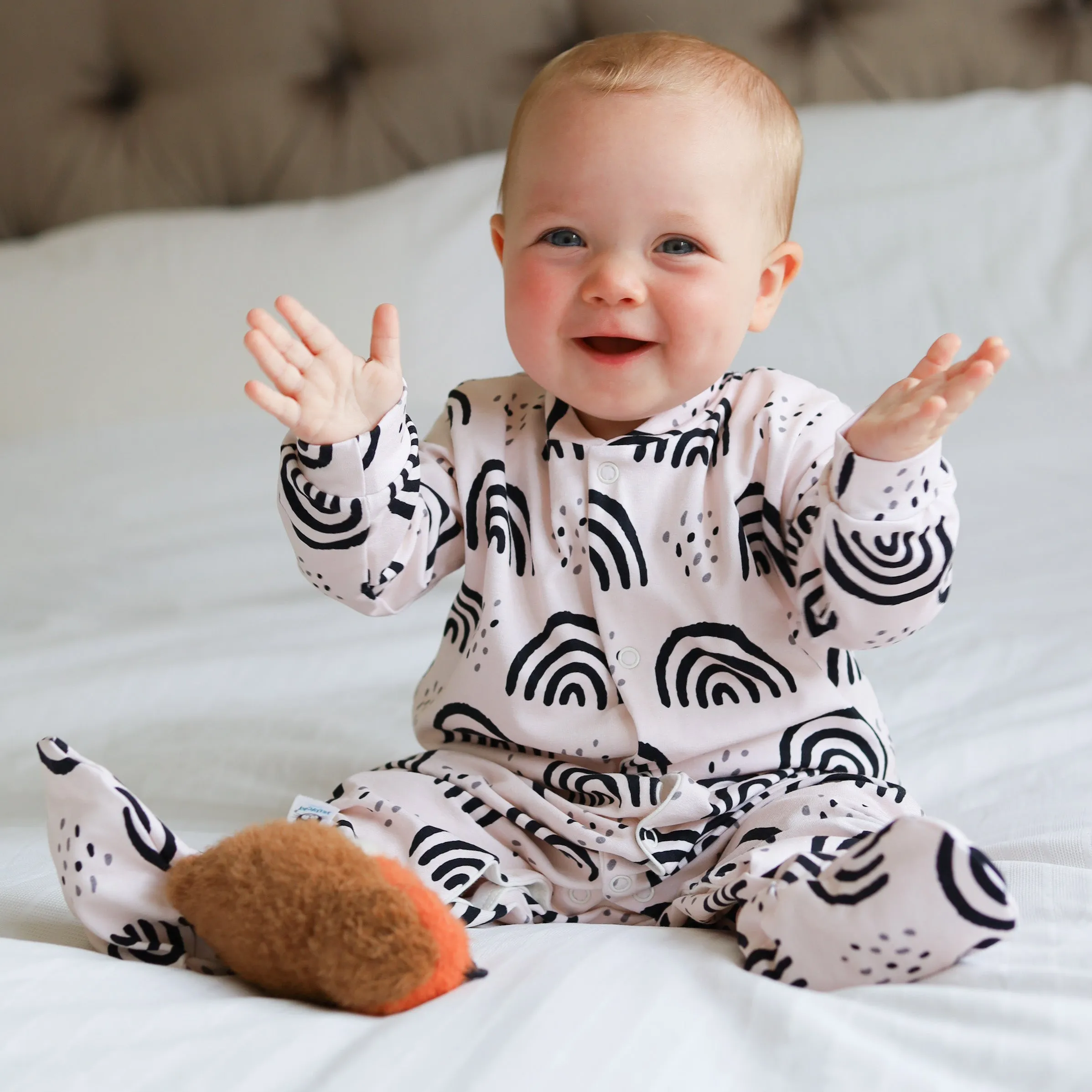 Milky Rainbow cotton sleepsuit