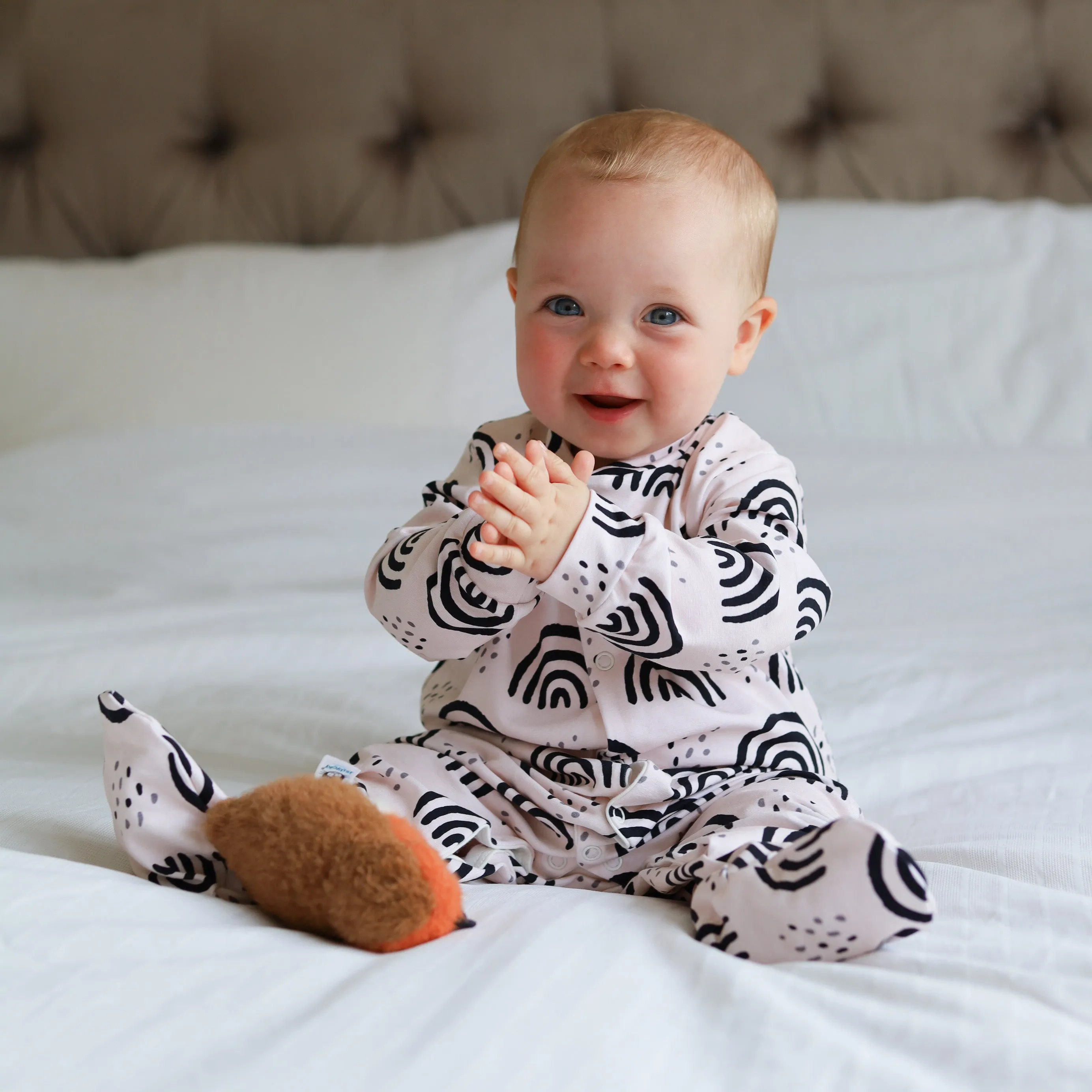 Milky Rainbow cotton sleepsuit