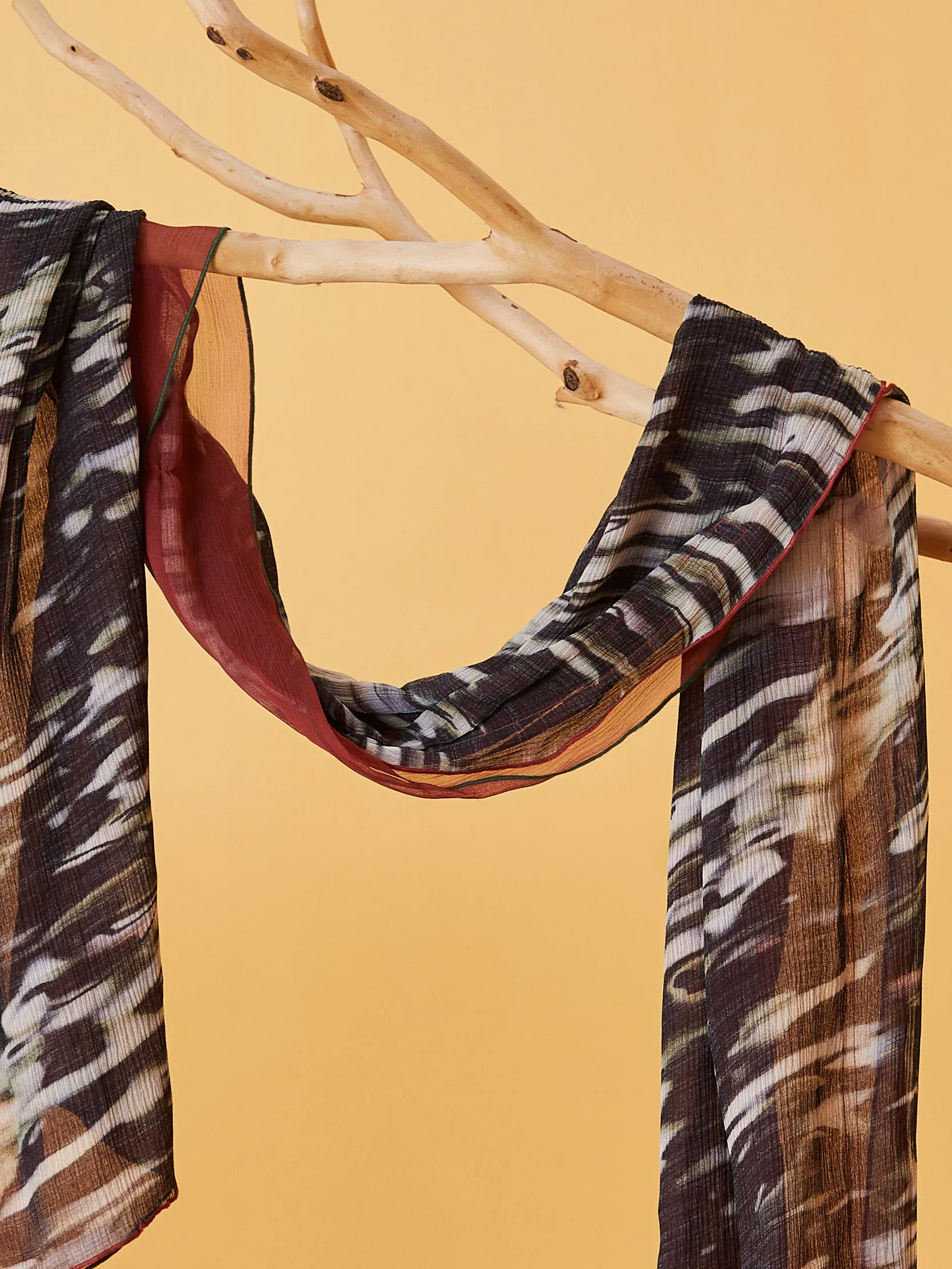 Mulberry Silk Crepe Printed Multi Purpose Scarf