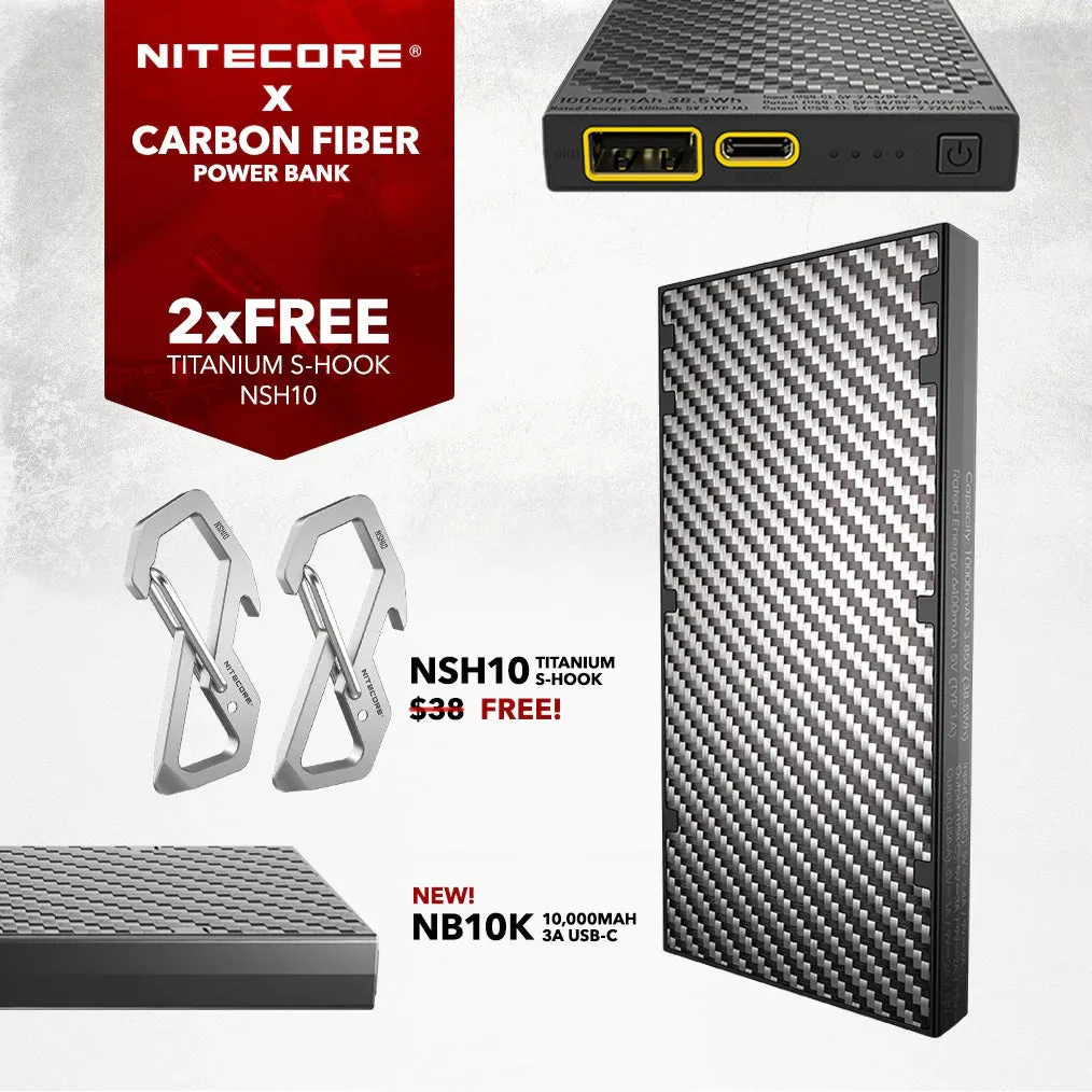 NB10000 Carbon Fiber Energy Brick (10,000mAh 3A GEN 2) Bundle