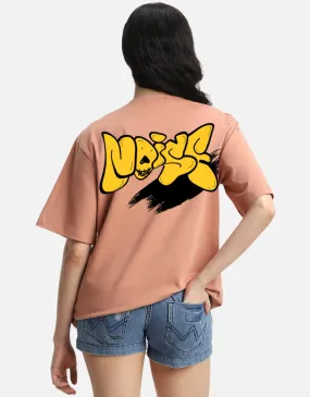 NOISE Women Cork Oversized Puff Printed Tshirt