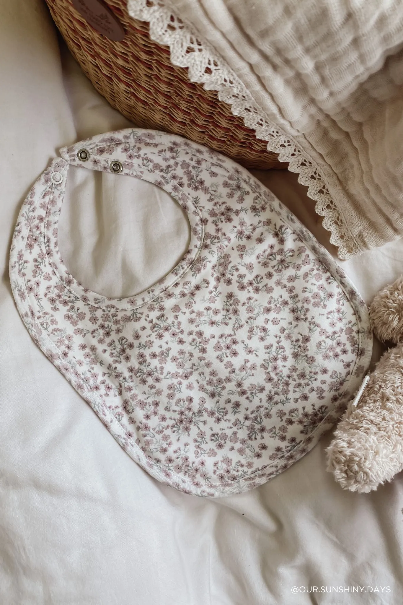 Organic Cotton Bib - Posy Floral