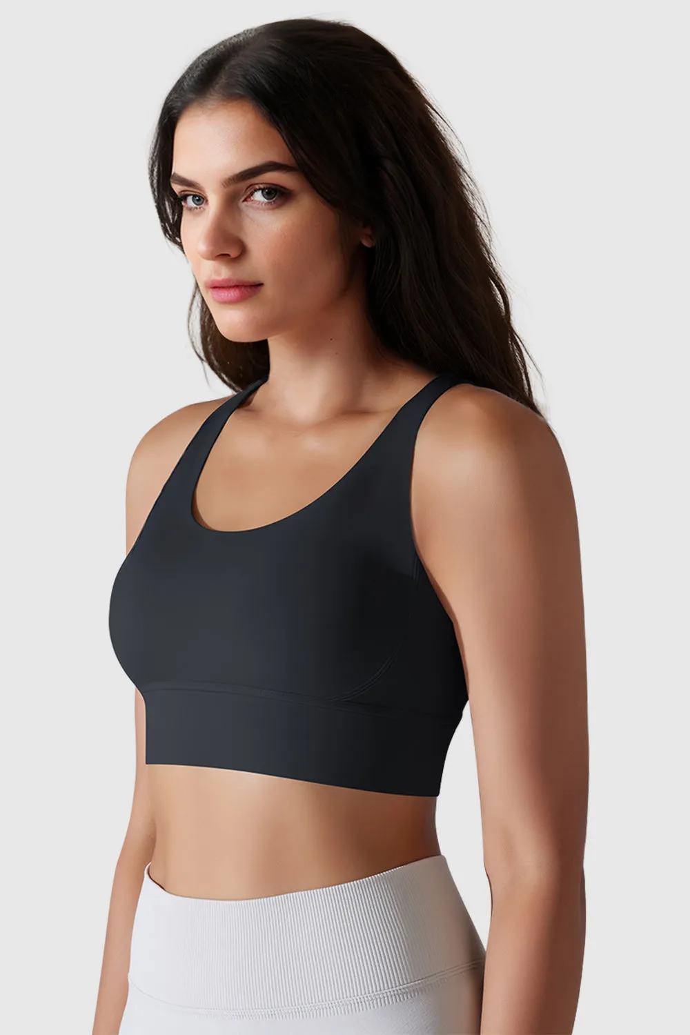 Padded Criss Cross Strappy Sports Bras