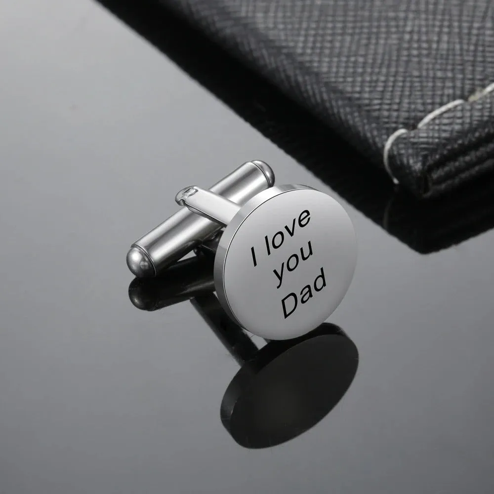 Personalized Engraving Cufflinks and Tie Clips For Men