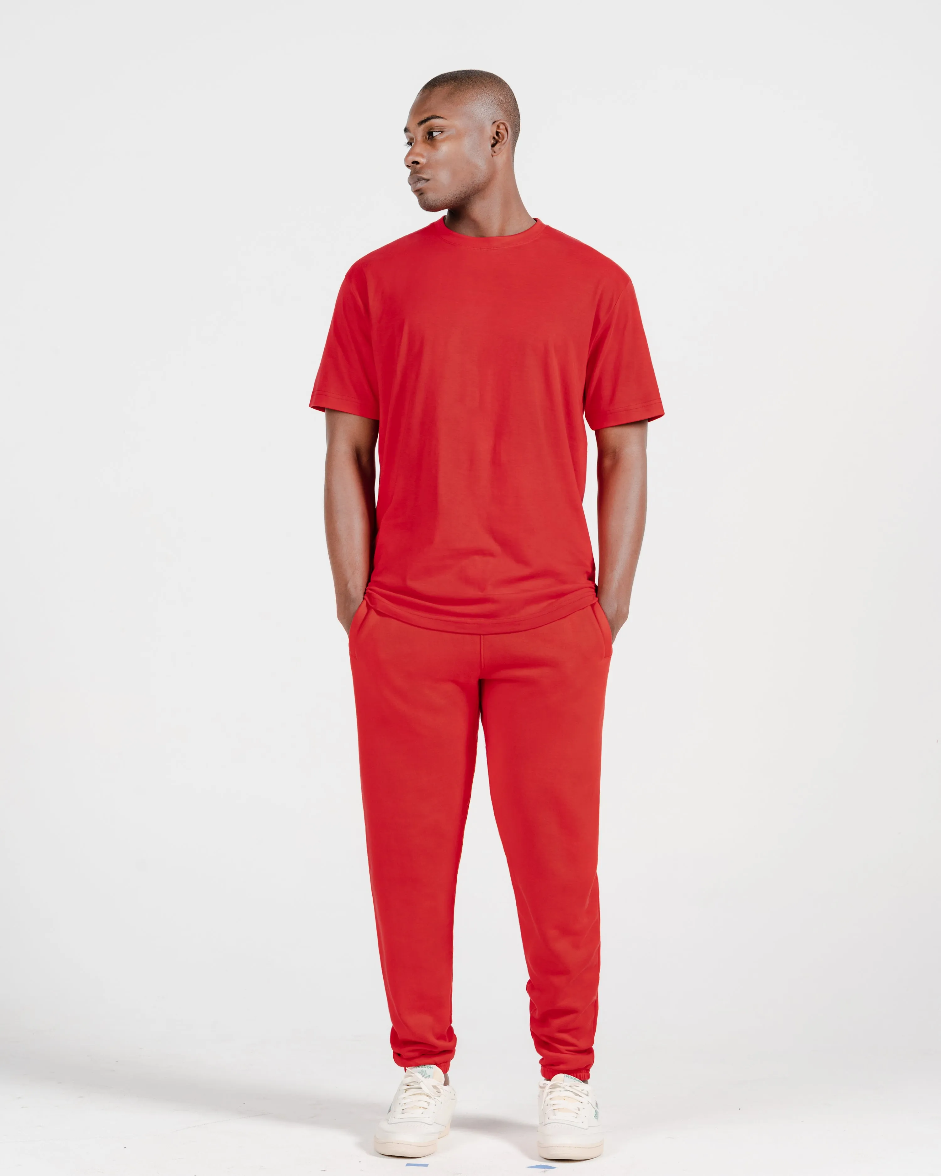 Primary Red Organic Cotton Sweatpants