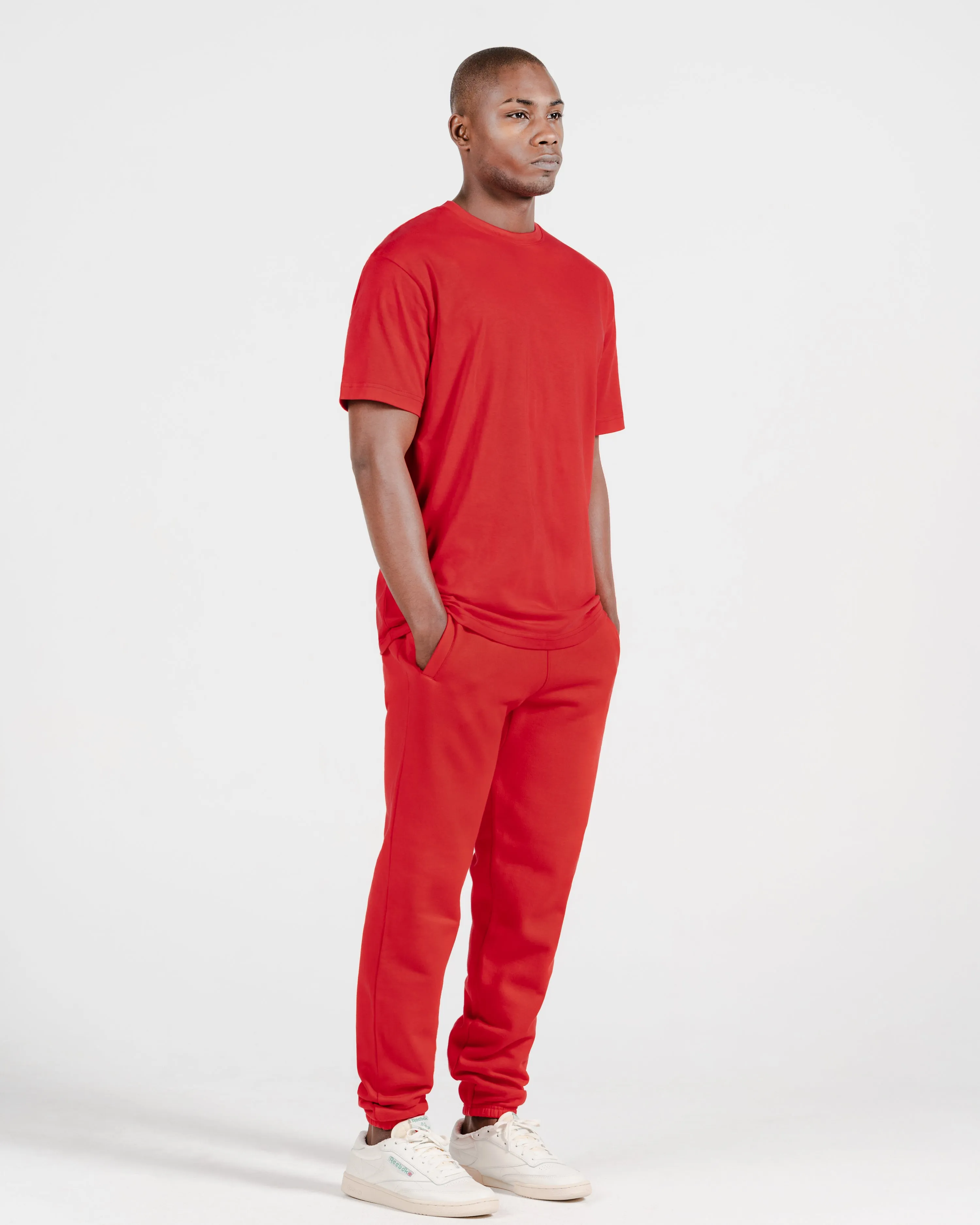 Primary Red Organic Cotton Sweatpants