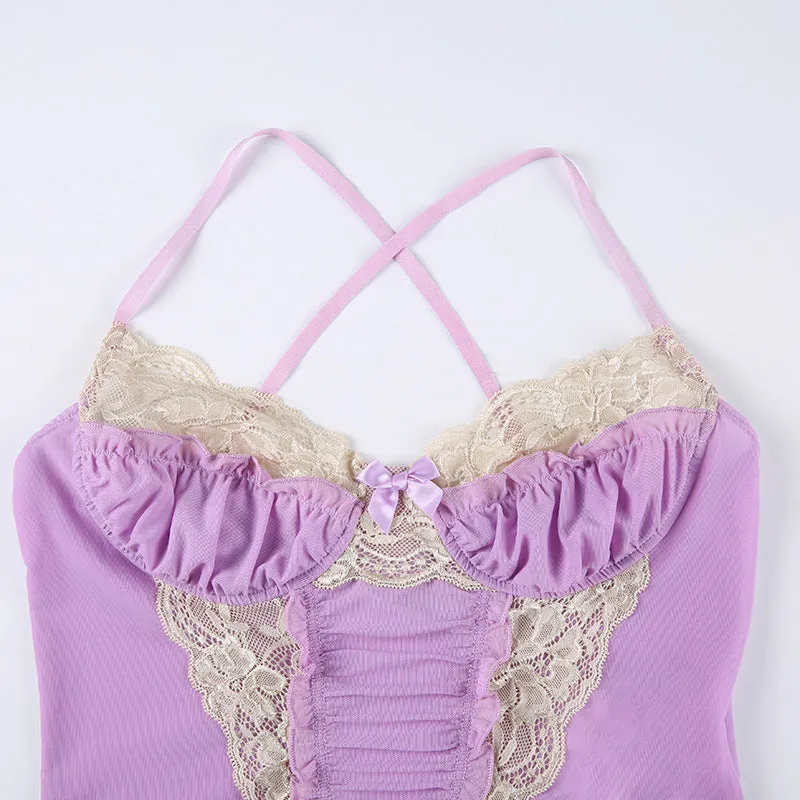 Purple Lace Camisole