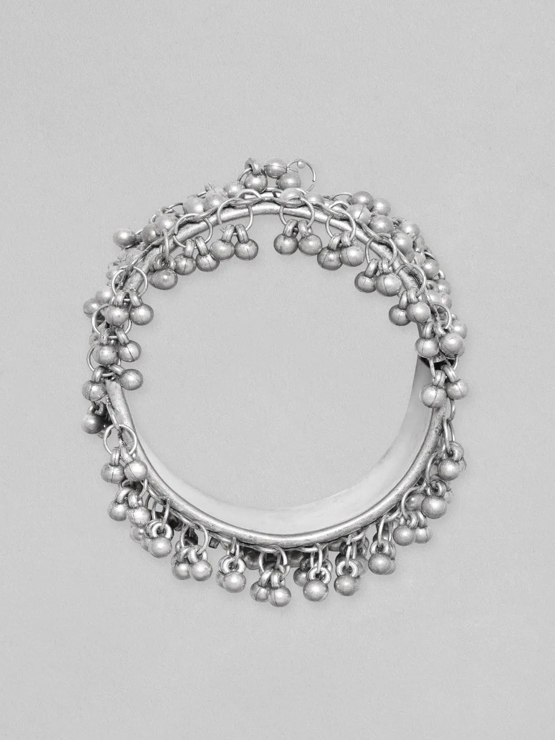 Rubans Women Oxidised Silver-Plated Kada Bracelet