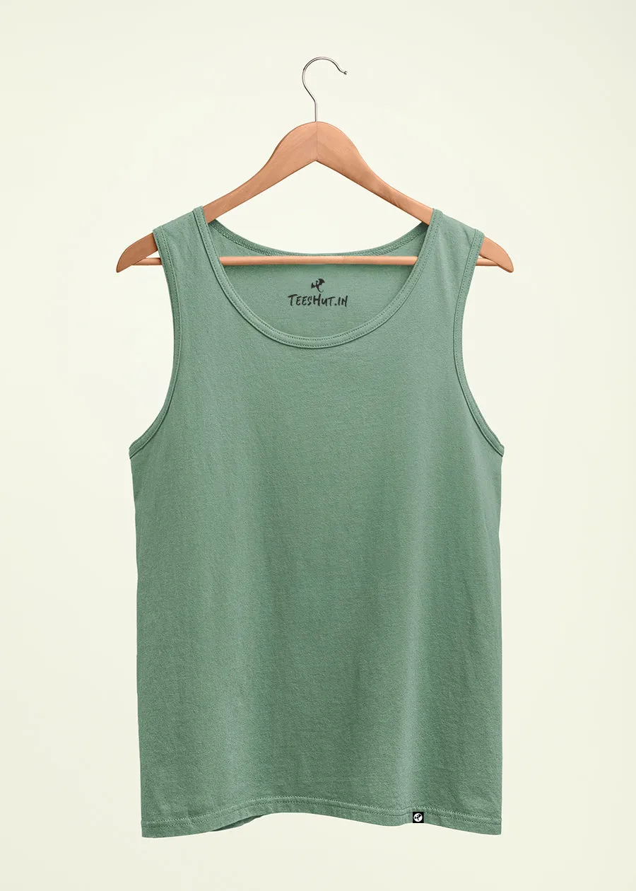 Solid Men Vest - Mint Green