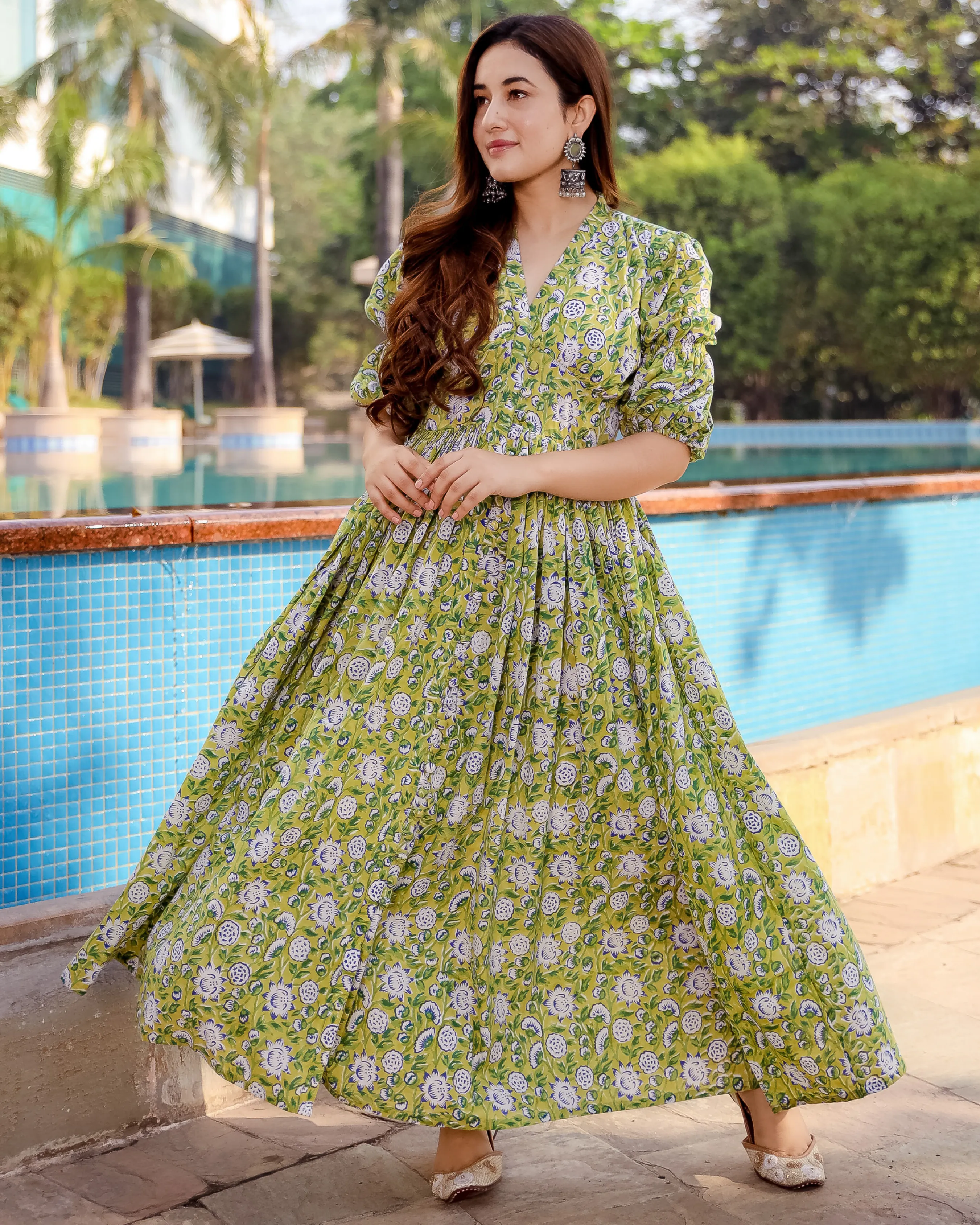 Spring Green Cotton Dress