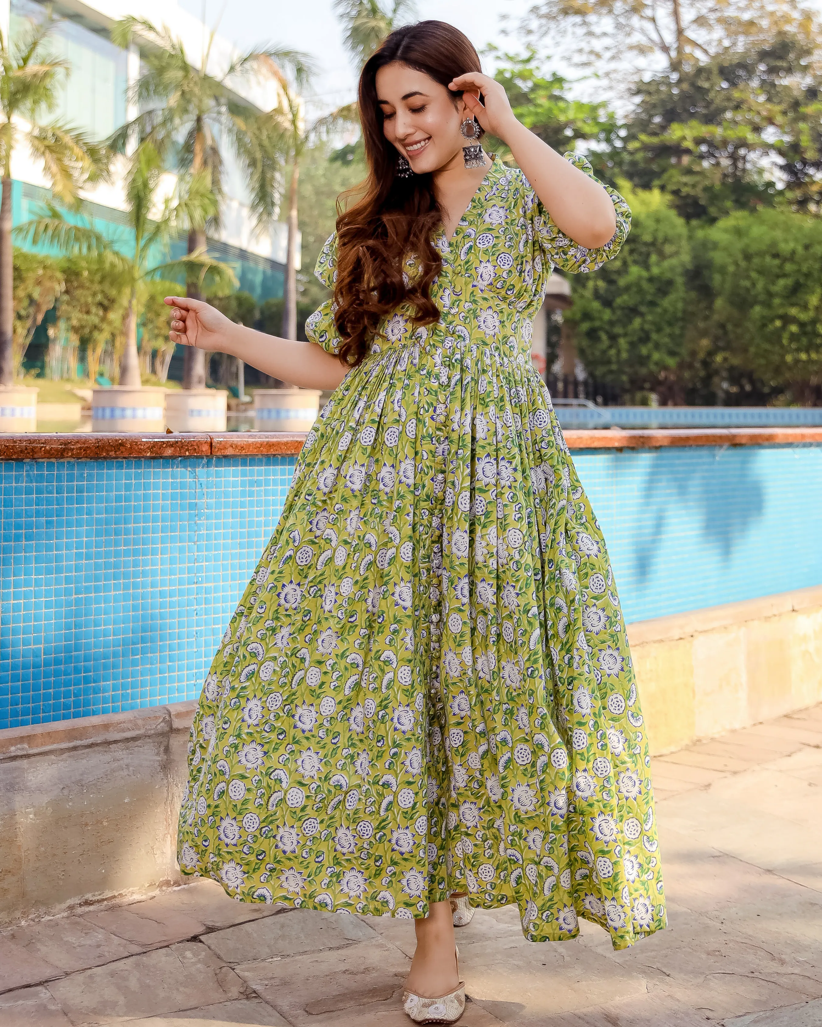 Spring Green Cotton Dress