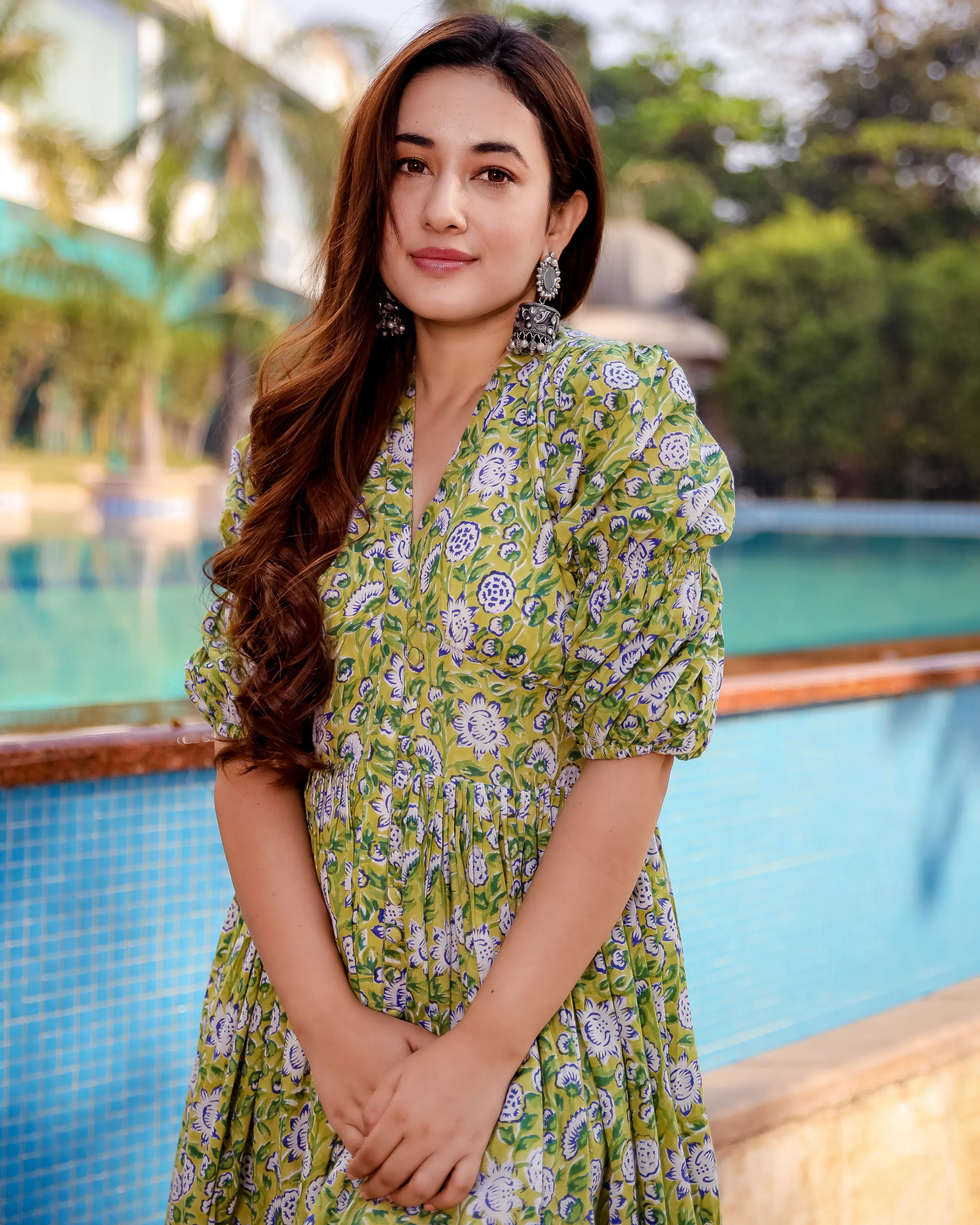 Spring Green Cotton Dress