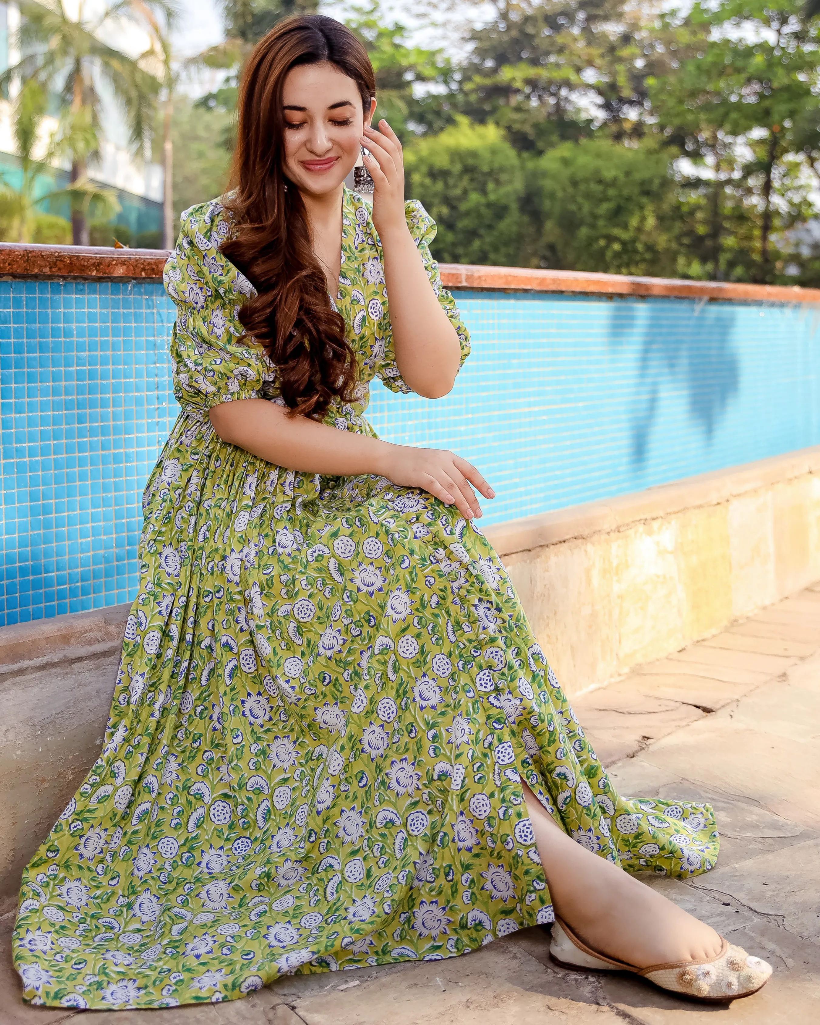 Spring Green Cotton Dress