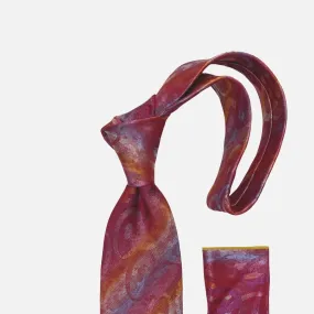 Steven Land Silk Tie and Hanky BW2102 Burgundy