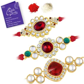 Sukkhi Attractive Gold Plated Rakhi Set for Men