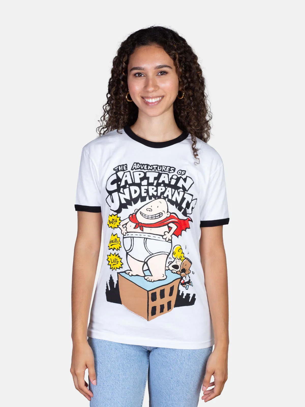 The Adventures of Captain Underpants Unisex Ringer T-Shirt