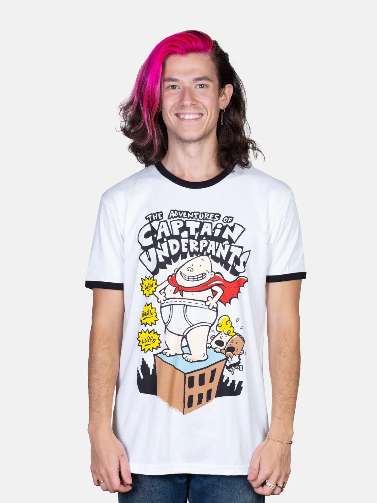 The Adventures of Captain Underpants Unisex Ringer T-Shirt