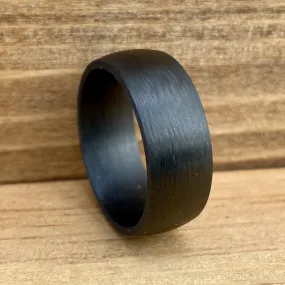 “The Machinist” 8mm Black Pure Carbon Fiber Ring