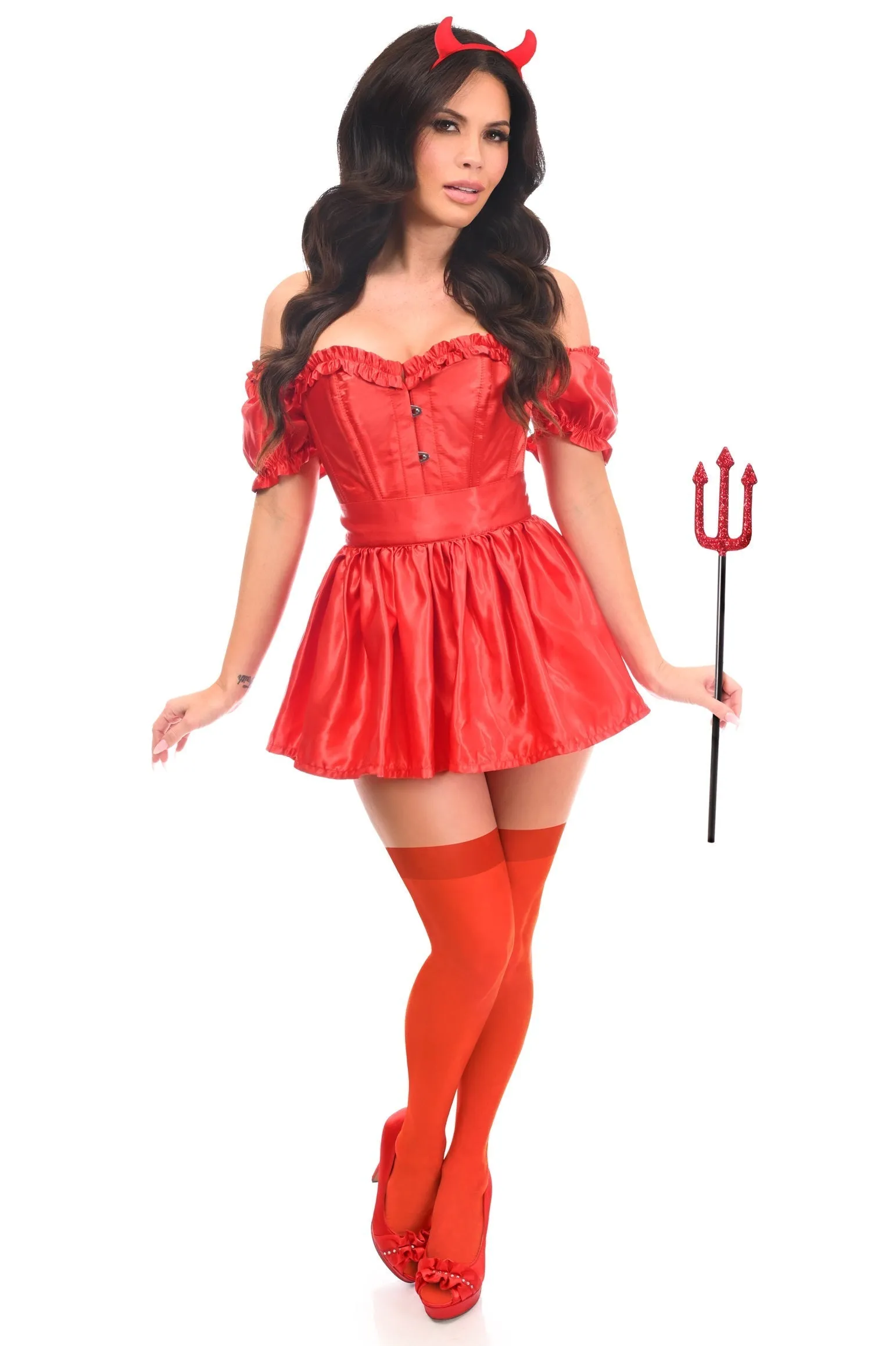 Top Drawer 4 PC Sexy Devil Corset Costume