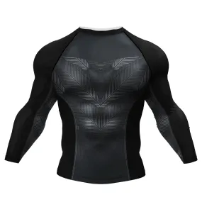 Tribal 'Carbon Fiber' Elite Long Sleeve Compression Rashguard