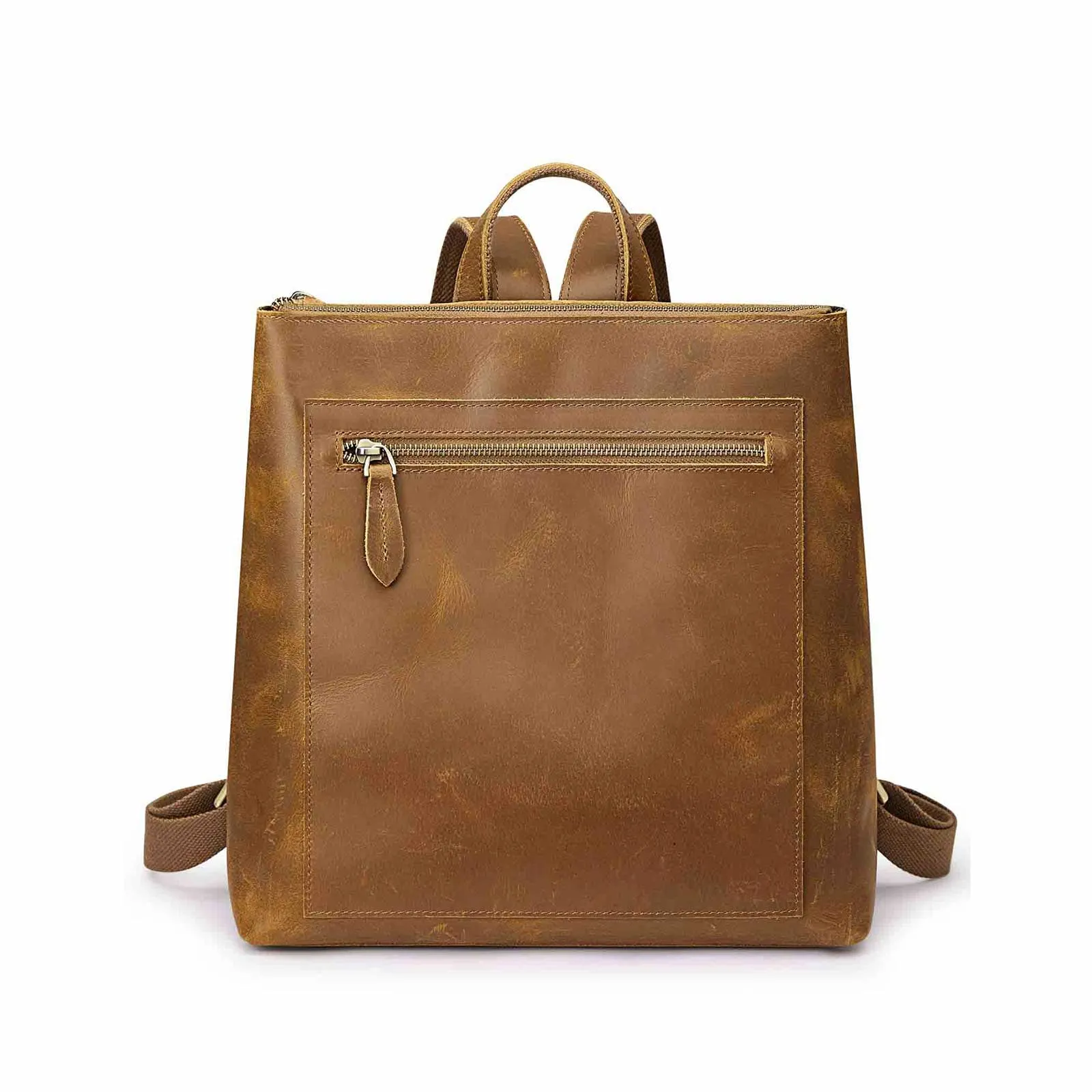 Vintage Leather Women Backpack